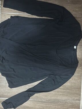 lululemon athletica Black Scoop Neck Long Sleeve Top